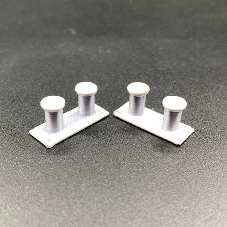 Silver Bollards Pack Of 2 Model Boat Ship Fittings