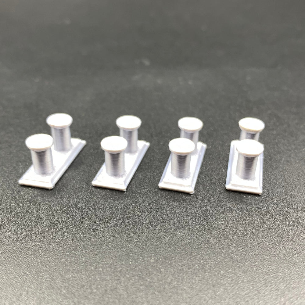 Silver Bollards pack of 4 Model Boat Fittings