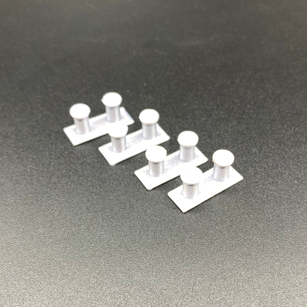 Silver Bollards pack of 4 Model Boat Ship Spares