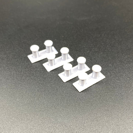 Silver Bollards pack of 4 Model Boat Ship Spares
