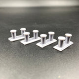 Silver Bollards pack of 4 Model Boat and Diorama Fittings