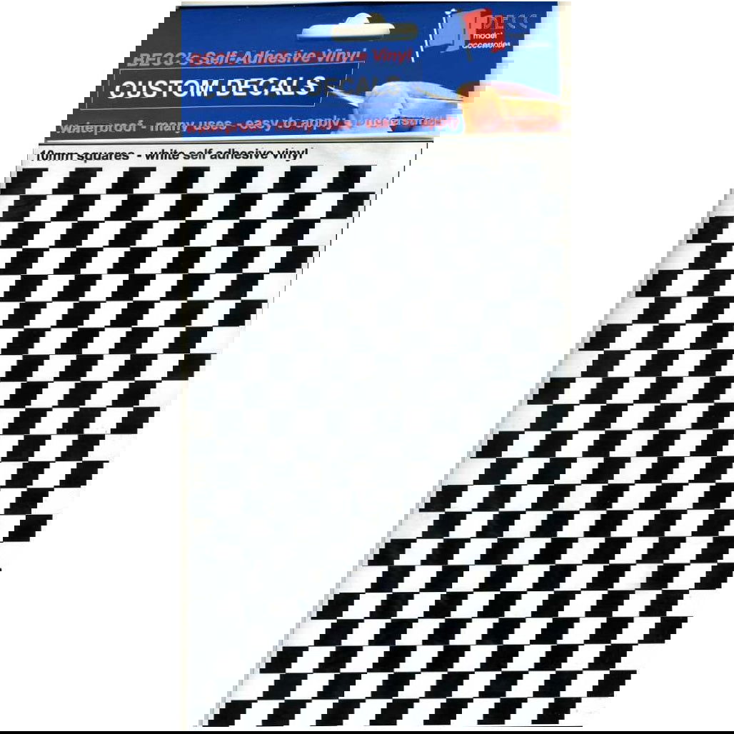 Squares Black & White 10mm -  -  - Model Realm