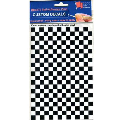 Squares Black & White 10mm -  -  - Model Realm