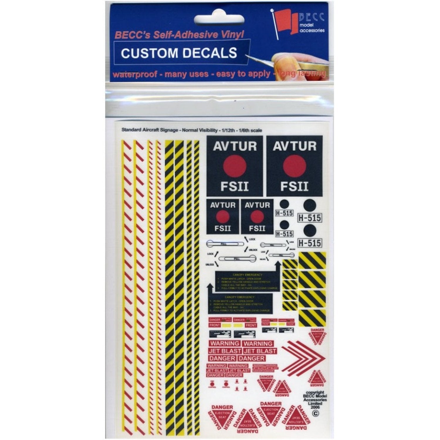 Standard Aircraft Signage 1:6-1:12 -  -  - Model Realm