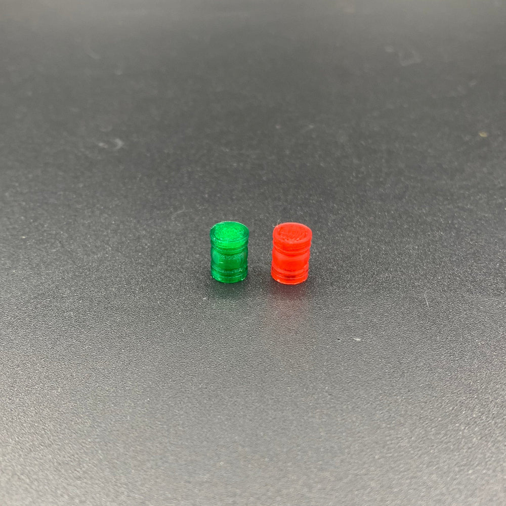 Translucent Navigation Lamps Red and Dark Green