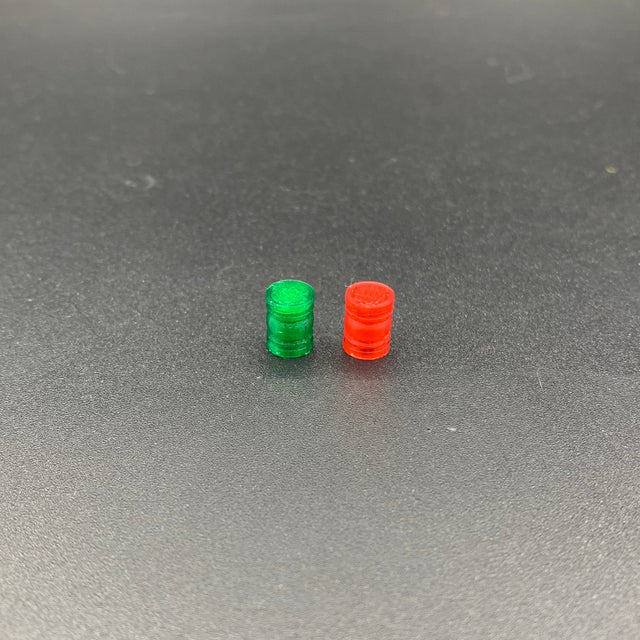 Translucent Navigation Lamps Red and Dark Green