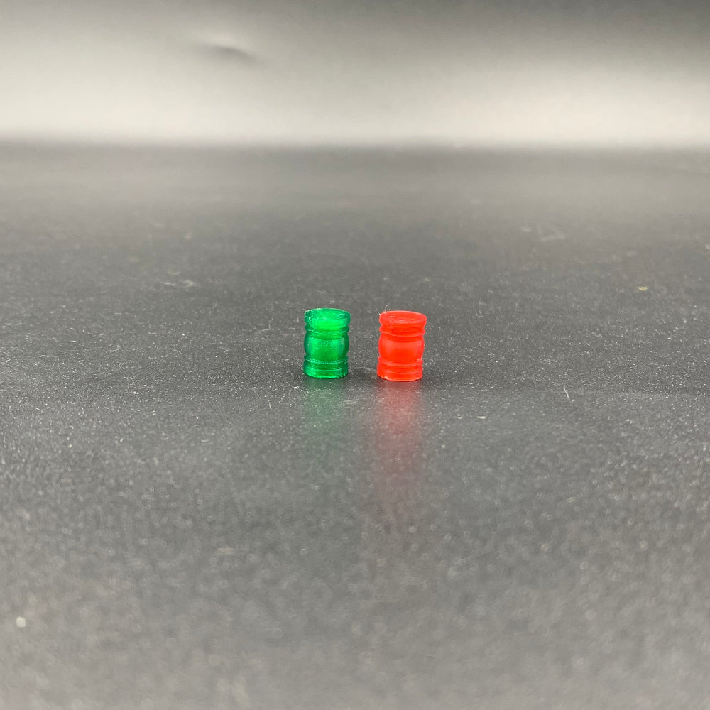 Translucent Navigation Lamps Red and Dark Green