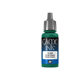 Vallejo Game Color Black Green Game Ink 17ml - Model Realm