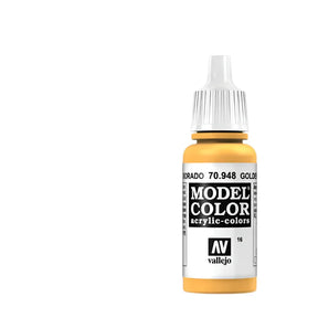 Vallejo Model Color Acrylic Golden Yellow 17ml - Model Realm
