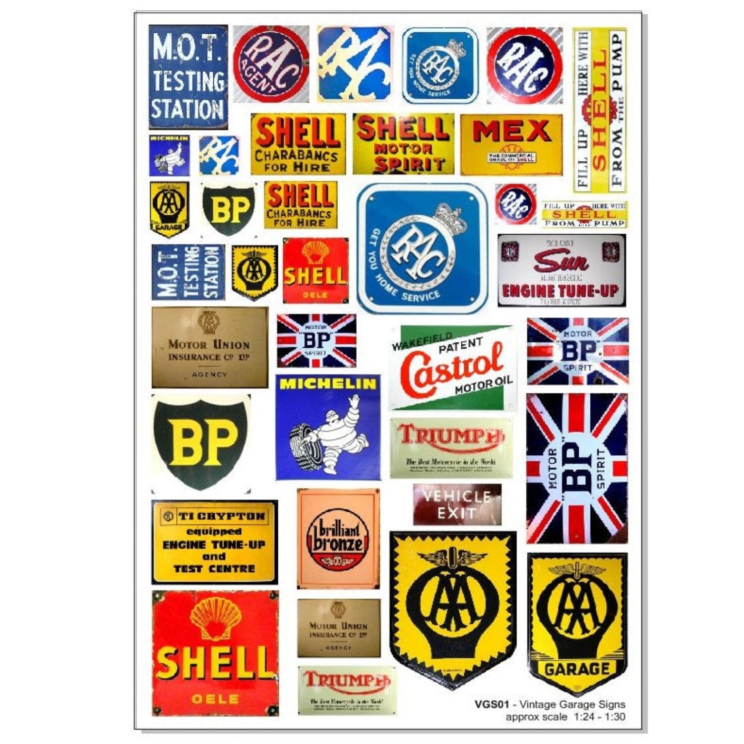 Vintage Garage Signs -  -  - Model Realm