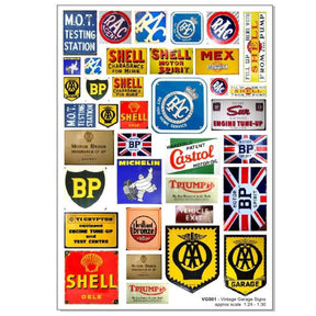 Vintage Garage Signs - Model Realm