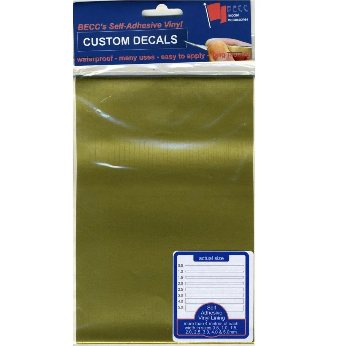 Becc Vinyl Lining Gold Narrow Self Adhesive – Model Realm
