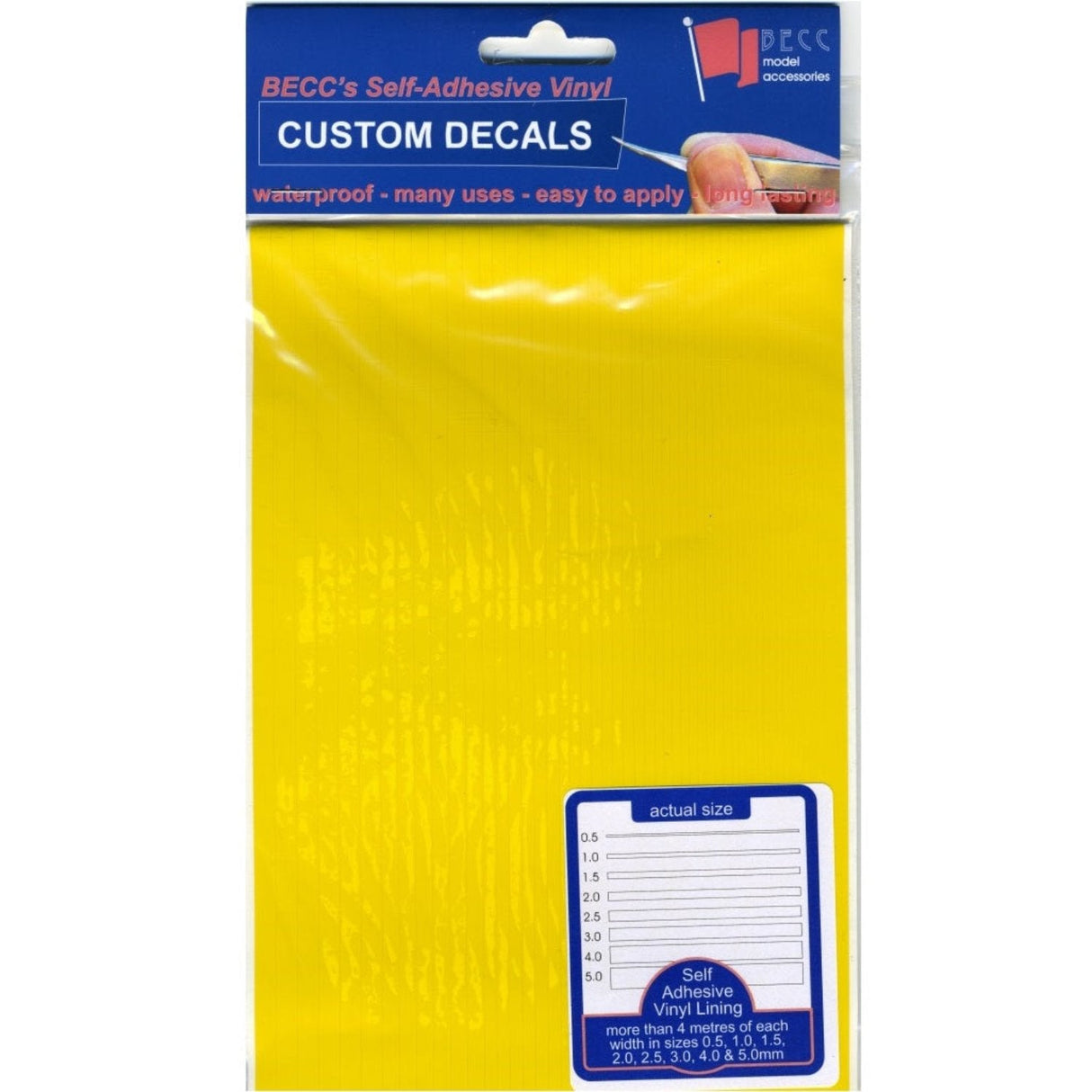 Vinyl Lining Yellow Narrow -  -  - Model Realm