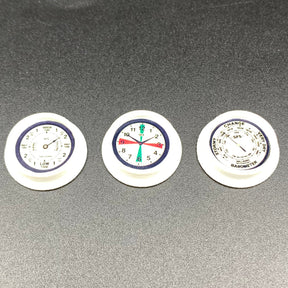 White Miniature Ship’s Instrument Set – 3 Piece Model Boat Fittings