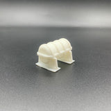White Side View Liferaft Canister for Model Boat Fittings