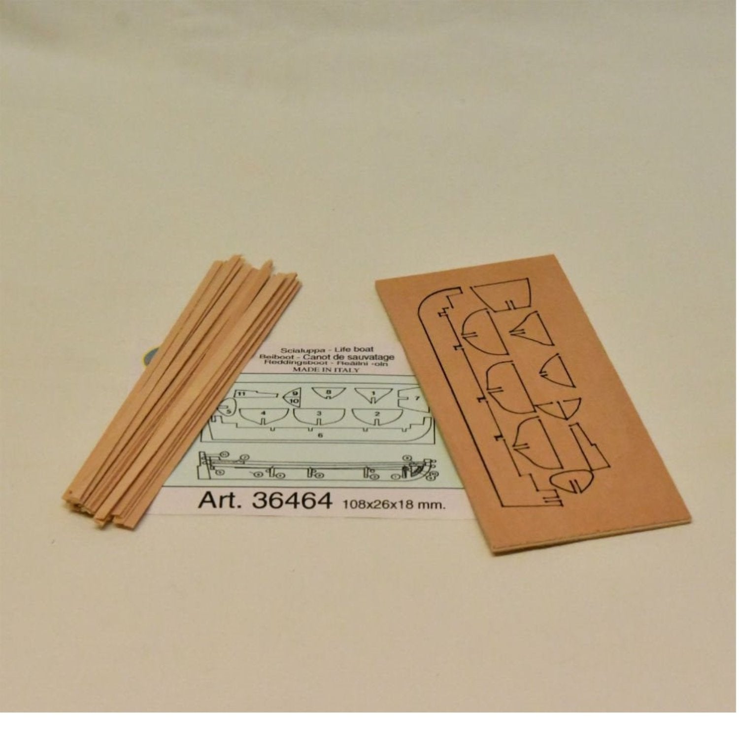 Wooden Life Boat Kit 108mm -  -  - Model Realm