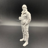 crew figure model boats wih a mug of tea or coffee