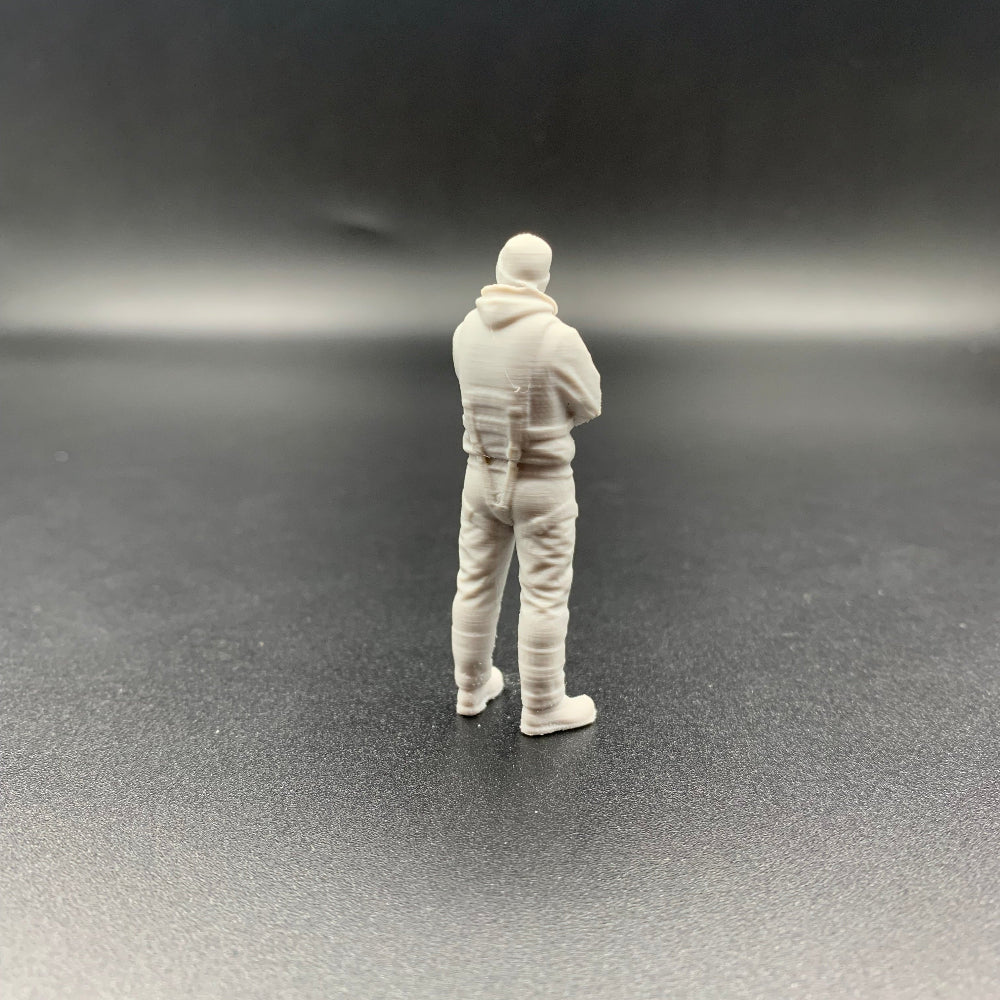 model boat crew figure arms folded rescue worker