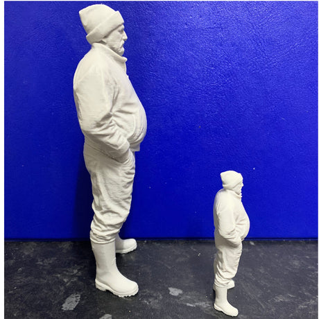 scale model boat crew figure fisherman