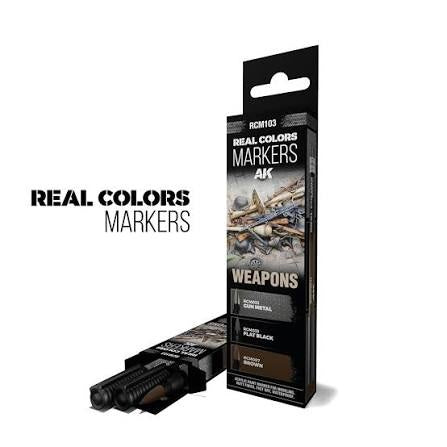 AK Interactive Weapons Paint Set 3 Real Colours Markers